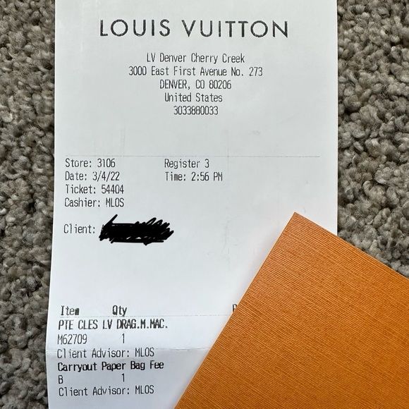 Authentic Louis Vuitton LV Dragonne Monogram Macassar Cles Key Holder Keychain - Picture 13 of 13